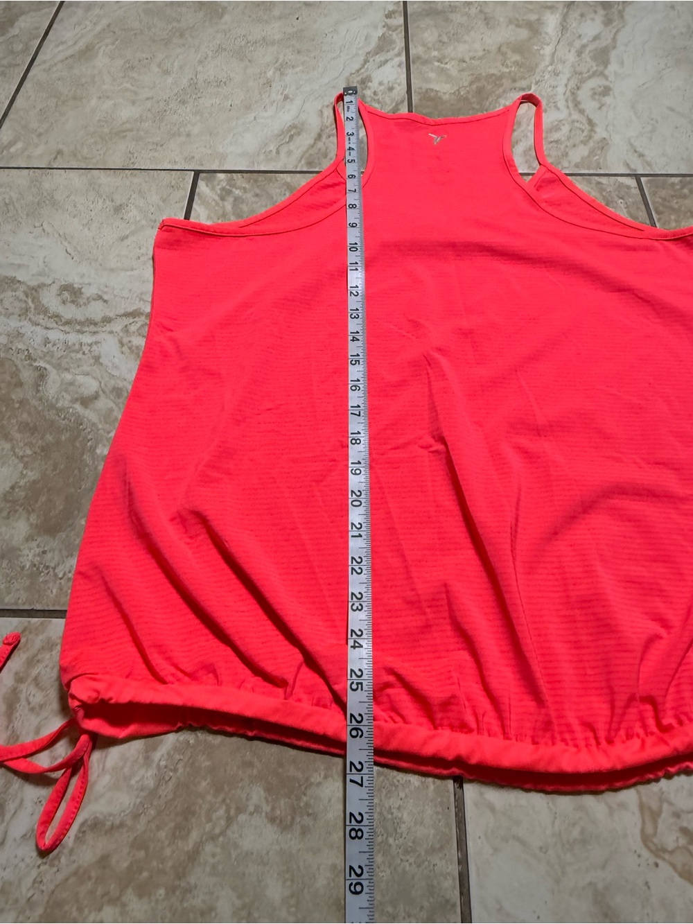 Old Navy Neon Pink Racerback Drawstring Tank Top - Picture 6 of 6
